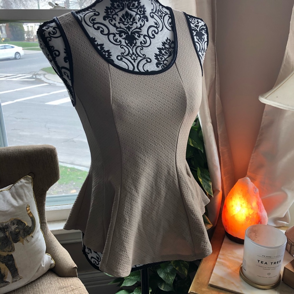 Tan peplum